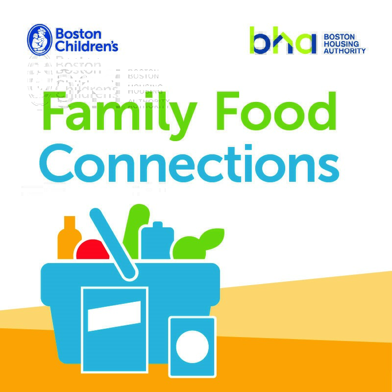 Logo: Boston Children's/BHA Boston Housing Authority Family Food Connections