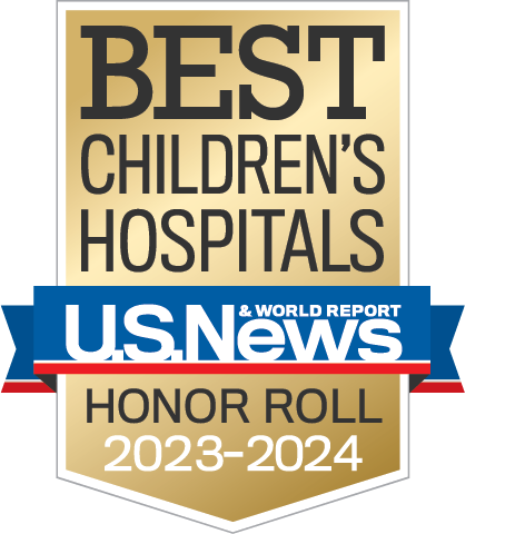 最佳儿童医院美国新闻和世界报告荣誉榜 2023-24 徽章